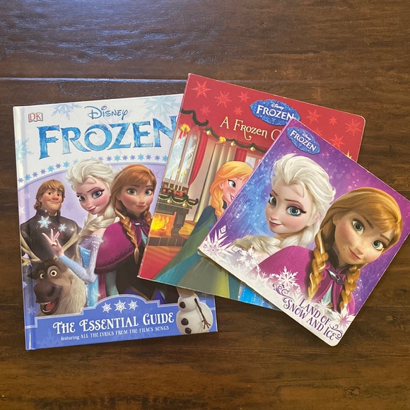 Disney Frozen 3 Book Bundle | Elsa & Anna Fact Book & 2 Kids Story Board Books - Picture 1 of 10